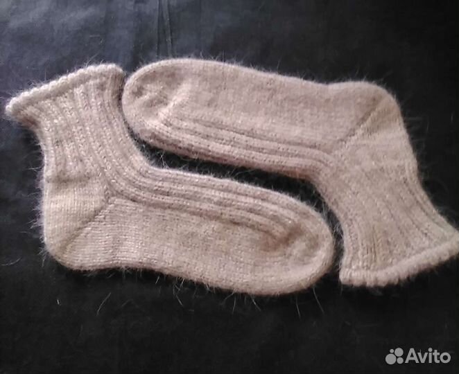 Вязаные носки из пуха норки. Новые