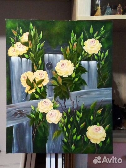 Картина маслом на холсте цветы