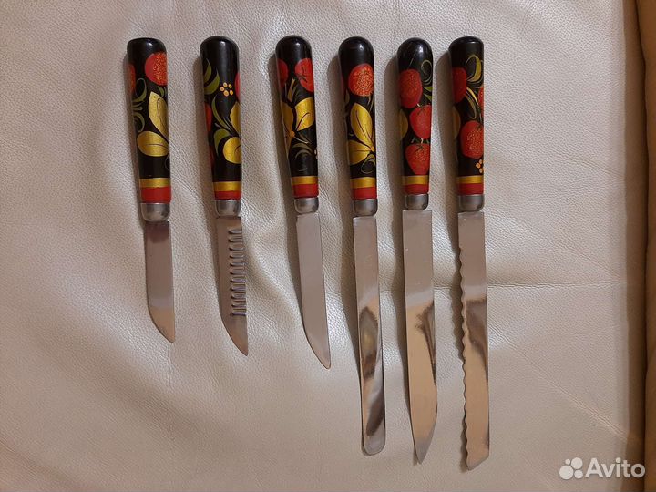Набор ножей хохлома СССР