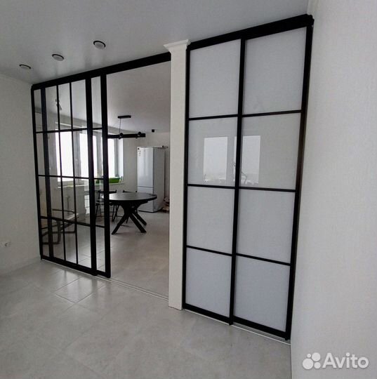 Алюминиевые перегородки со стеклом