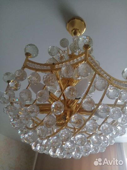 Люстра потолочная бу хрустальная