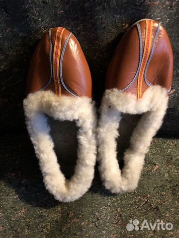 Тапочки из кожи оленя