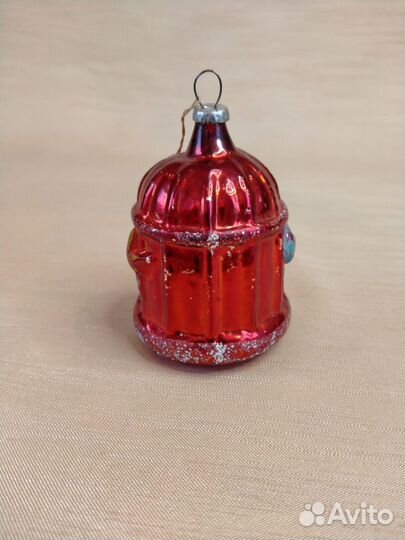 Ёлочная игрушка Клетка с птицами СССР