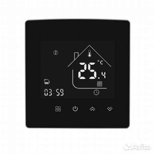 Терморегулятор wifi черный-зеркальный 3а или 16а