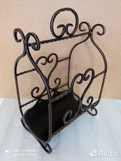 Дровница кованная патинированная бронзой