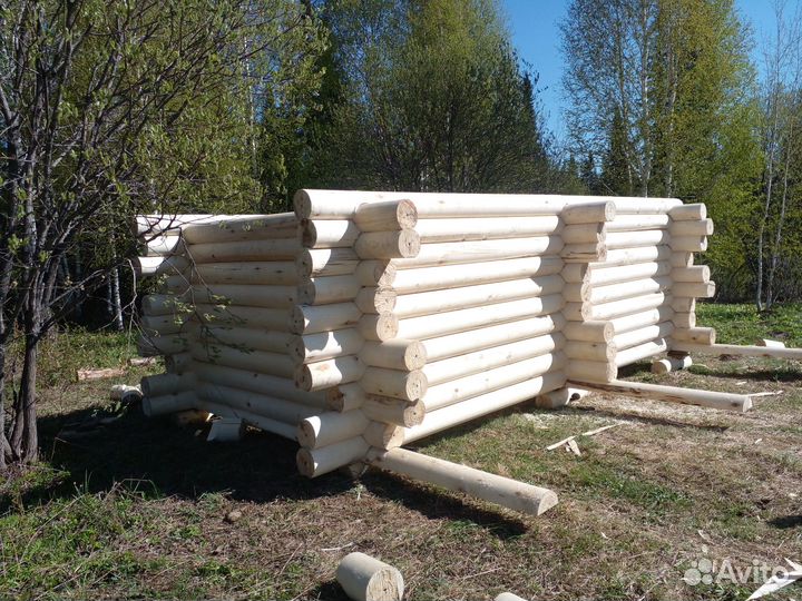 Бани из оцилиндрованного бревна