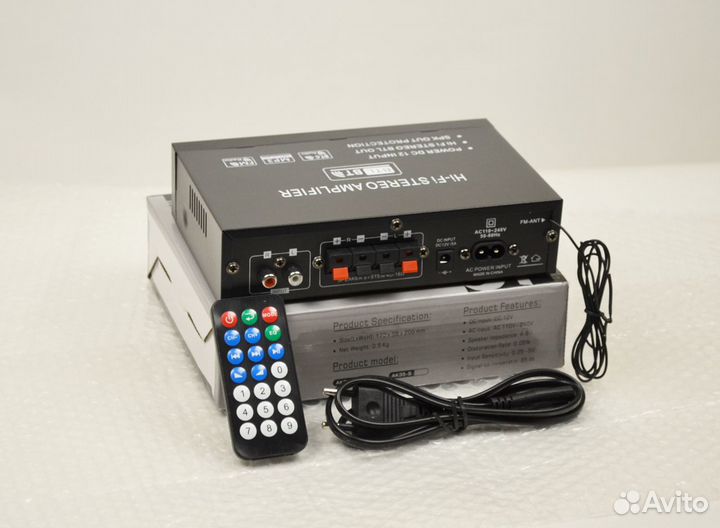 HI-FI усилитель с mp3-плеером, радио и блютуз