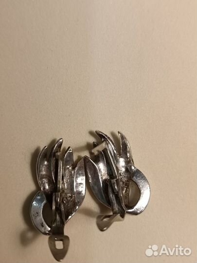 Серебрянные серьги,925, капельное серебро
