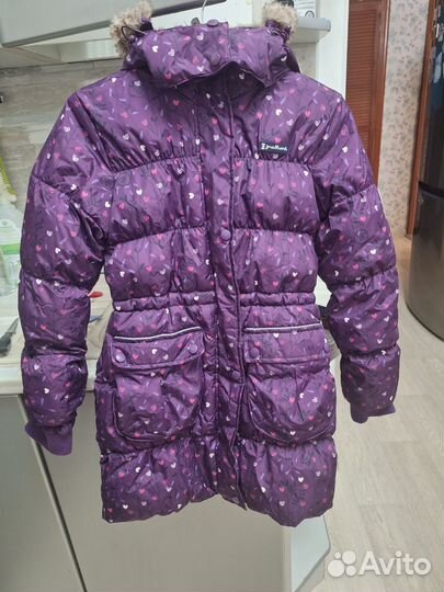 Зимний пуховик на девочку 140