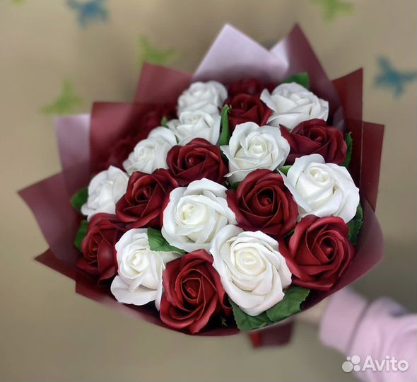 Букет, мыльные розы