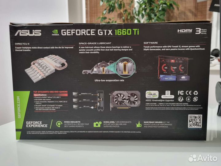 Видеокарта Asus gtx 1660 ti 6gb