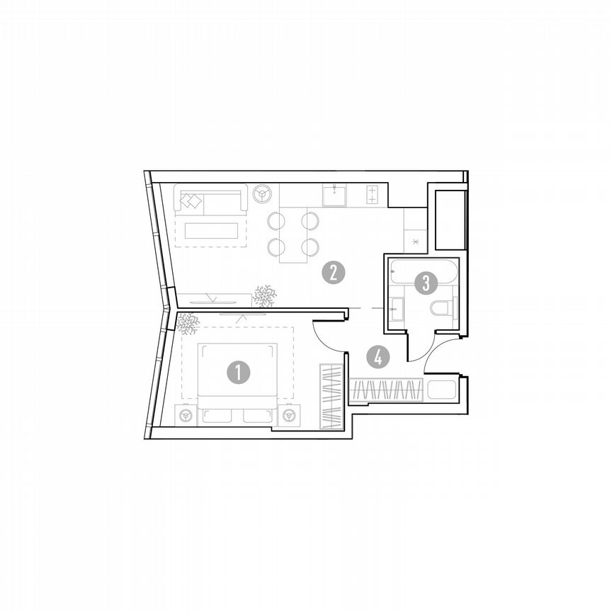 1-к. квартира, 40,7 м², 22/35 эт.