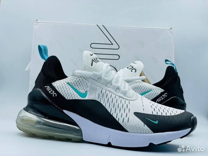 Nike air max 270 бело-чёрные разм. 44