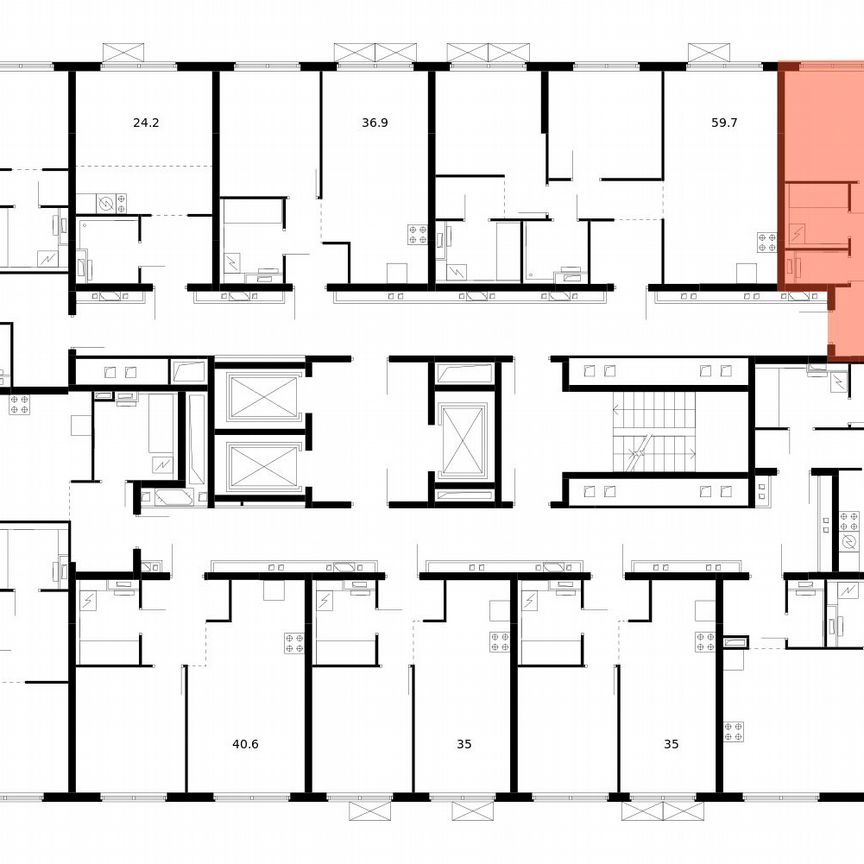 2-к. квартира, 52,9 м², 14/14 эт.