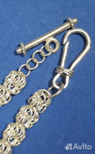 Цепь для карманных часов. Серебро