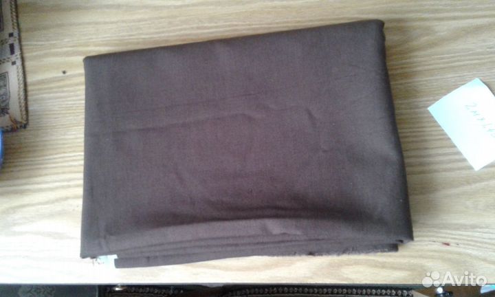 Ткань-шерсть костюмная СССР цвет коричневый