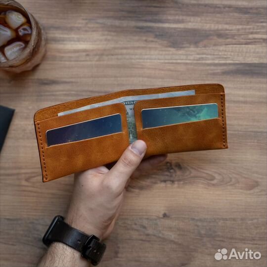 Мужской бифолд из натуральной кожи телёнка