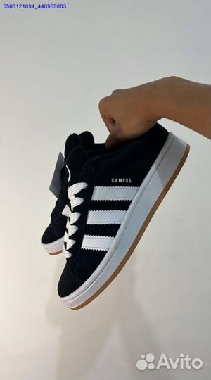 Кеды женские дутыши Adidas Campus 00s Black