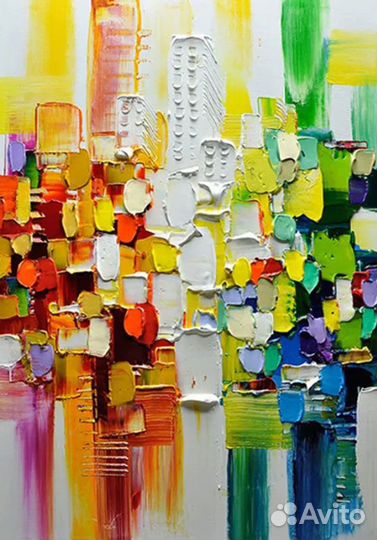 Большая картина маслом на холсте, онлайн примерка