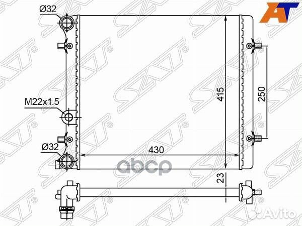 Радиатор Skoda Octavia 96-13 / Volkswagen Golf