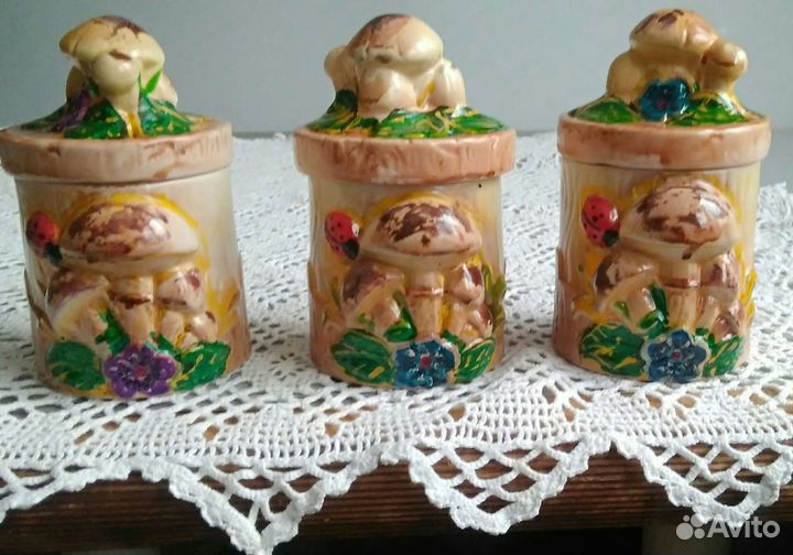 Банки/сыпучих/Опята/керамика/новые