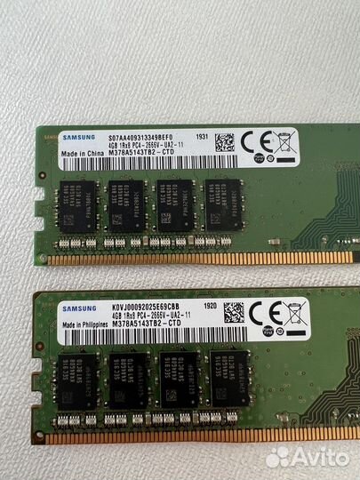 Оперативная память ddr4 8gb 2666 Samsung