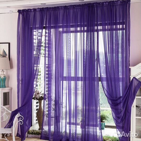 Шторы тюль большие 2 шт