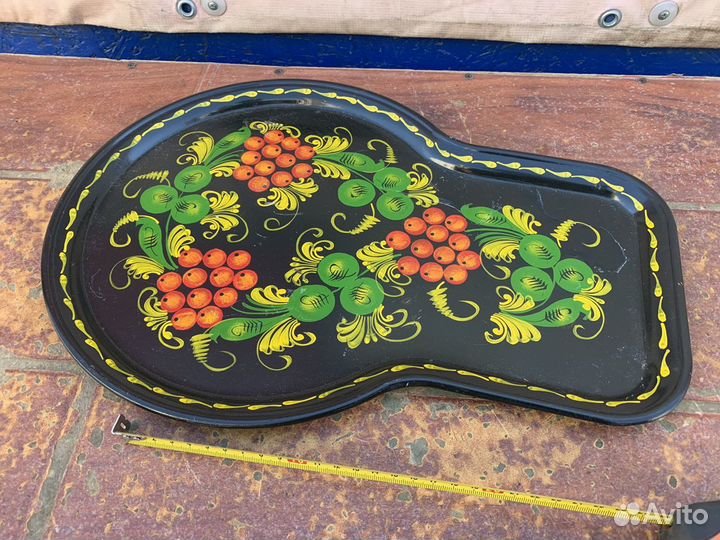 Поднос для самовара хохлома бронза