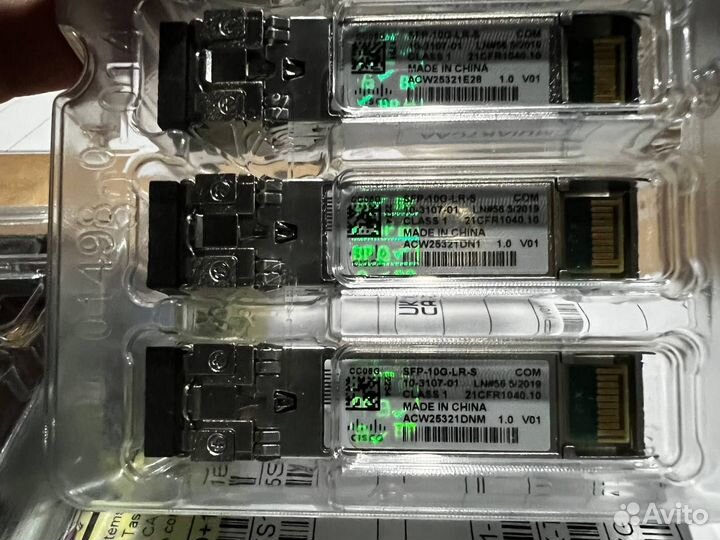 Трансиверы Cisco SFP новые, не Китай. Под РФ