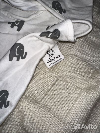 Кокон пеленка на липучке с молнией на ножках