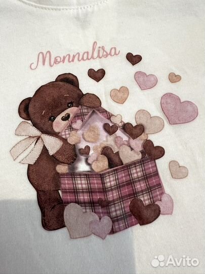 Лонгслив с мишкой monnalisa 86 18 m