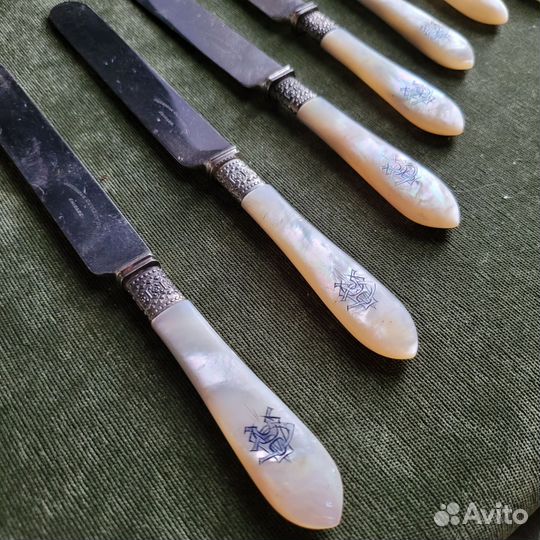 Антикварные ножи из перламутр и серебра