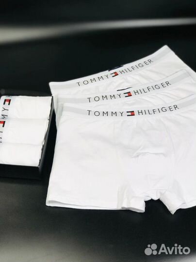 Трусы мужские tommy hilfiger белые хлопок арт.944