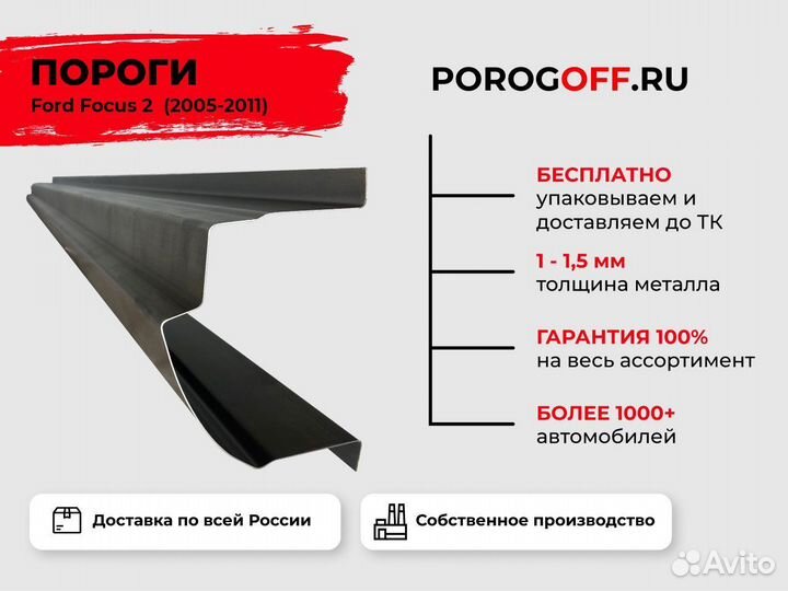 Ремонтные пороги Ford Focus 2 Хэтчбек