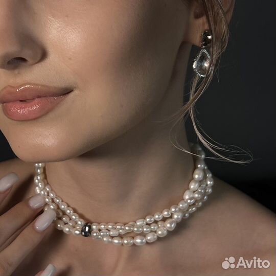 Жемчужное колье и серьги