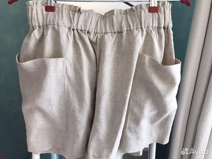 Новые льняные шорты hm L