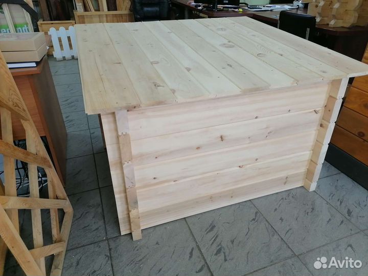 Будка для крупной собаки 1мх1.2х0.84м