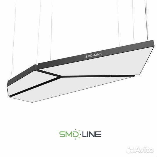 Светодиодная люстра в форме многогранника