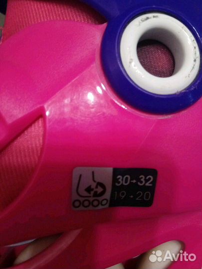 Роликовые коньки для девочки со шлемом и защитой