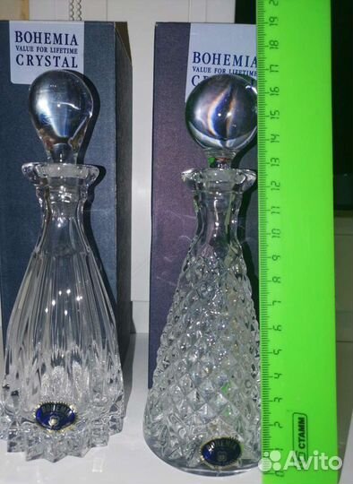 Графины.Богемское стекло (bohemia). Новые