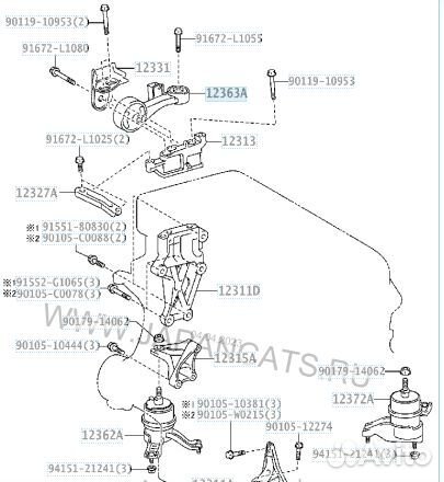 Подушка двигателя Toyota