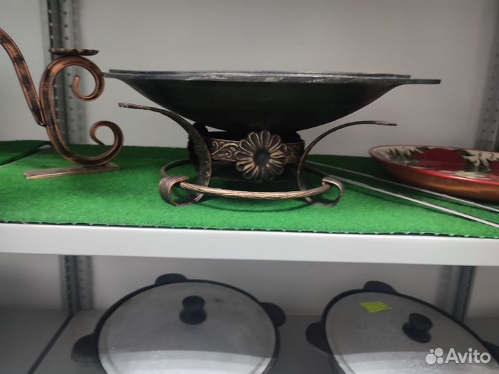 Садж чугунный узбекский с подставкой