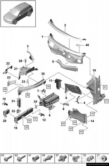 Porsche Cayenne 3 суппорт передний левый новый