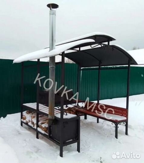 Беседка с мангалом