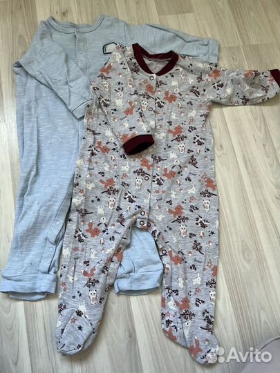 Детская одежда пакетом 74 слипы для новорожденного