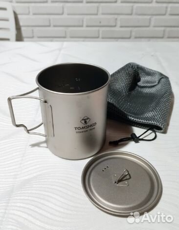 Кружка титановая котелок Tomshoo 750 мл