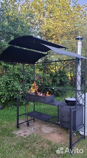 Мангал с крышей