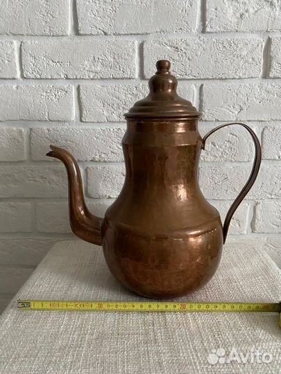 Кувшин кофейник медный старинный