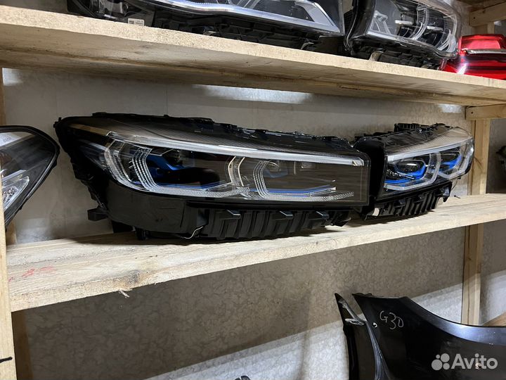 Bmw 7 g11 g12 фары рестайлинг на до рест laser