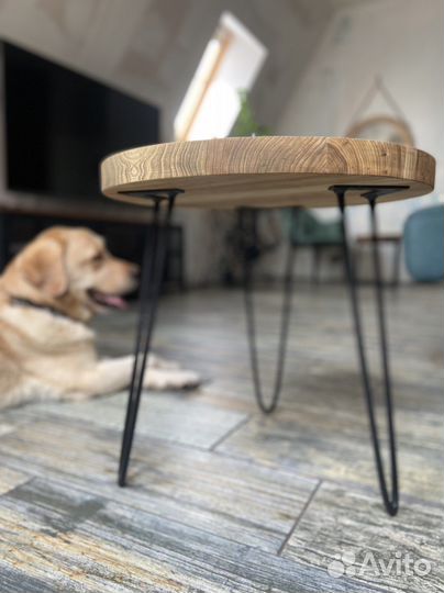 Журнальный столик из массива вяза